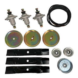 Complete 48 inch deck rebuild kit for John Deere 100 Series mowers including D150, LA145, Z255