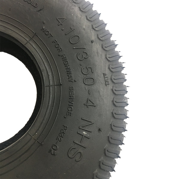 4.10/3.50-4 Tire And Tube Set With Knobby Tread For Scooters And Mini